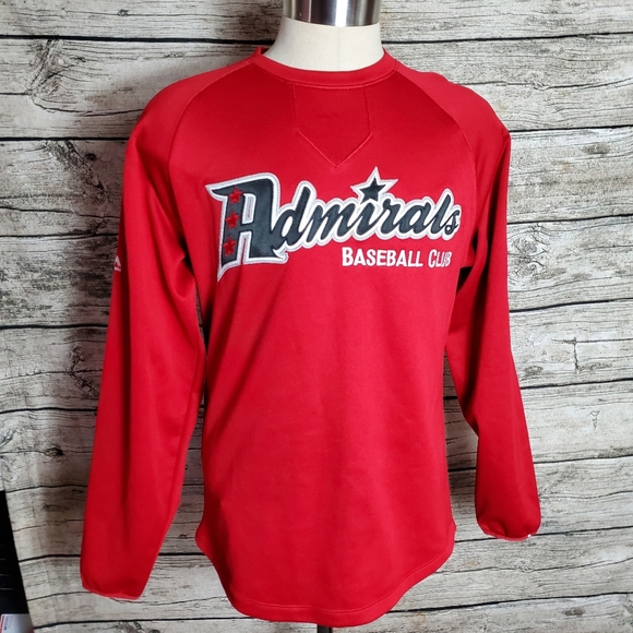 Majestic Admirals Baseball Red Sweatshirt Size Small Pit to pit approx: 20.5 i - Picture 1 of 7